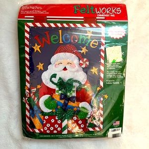 Felt Works Santa Welcome Banner Felt Appliqué kit